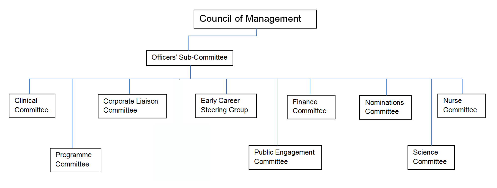 Society Council and committees organisational structure