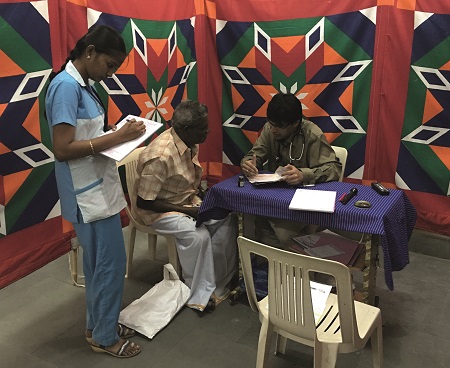 Figure 1. Diabetes and thyroid screening camps are an important facet of private healthcare in India