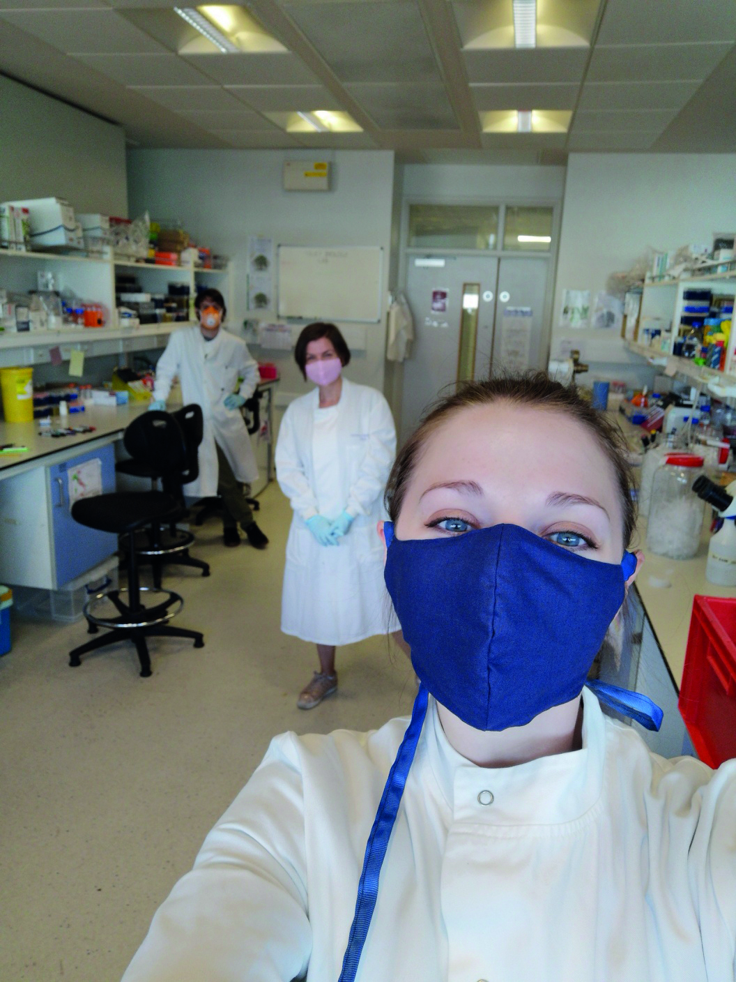 Caitlin with colleagues. Credit: Caitlin Thornton