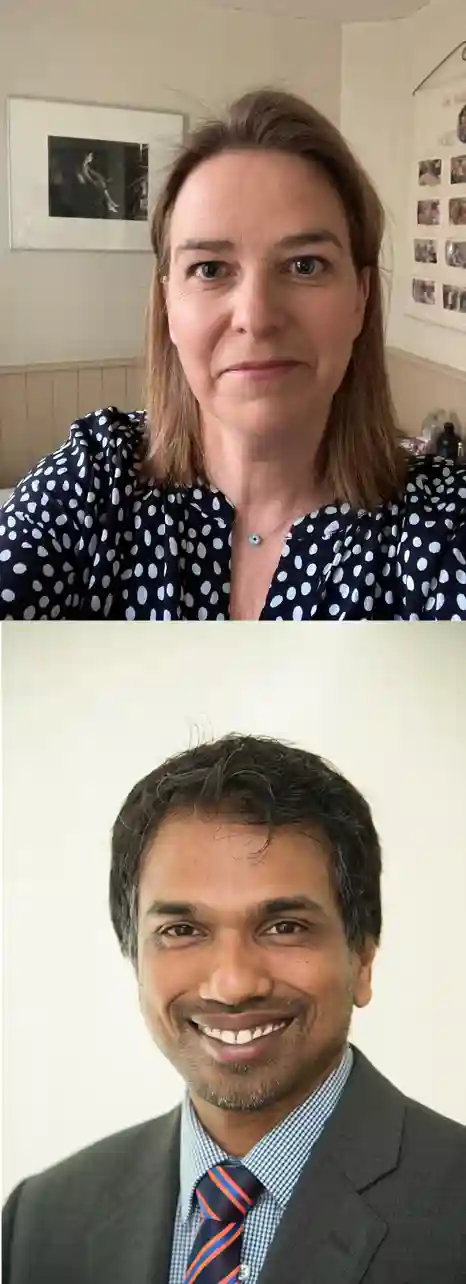 Antonia Brooke (top) and Channa Jayasena