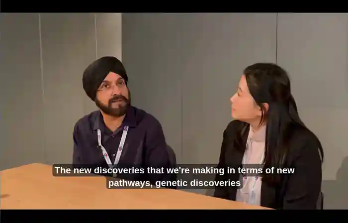 Waljit (left) and Kanyada in conversation at SfE BES 2026.