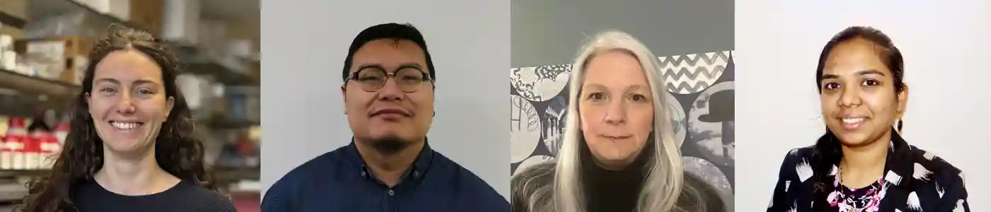 From left to right: Cecilia Dunsterville, Aqfan Jamaluddin, Debbie Papadopoulou and Sharmilee Vetrivel